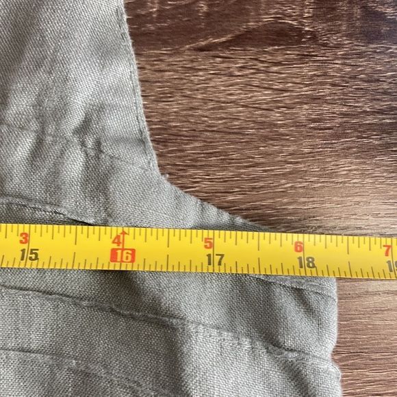 Women’s Montaigne Italian Linen Luca Forest Green Dress One Size Fits All - Picture 7 of 13